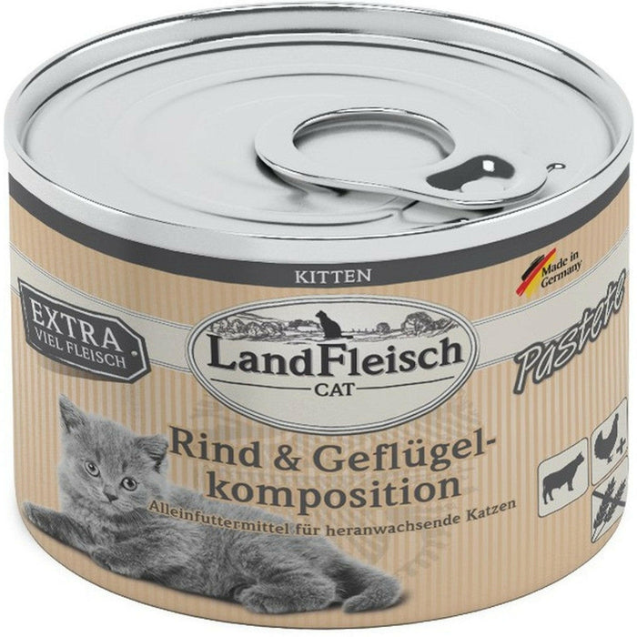 LandFleisch Cat Kitten Pastete Rind+Geflügelkomposition