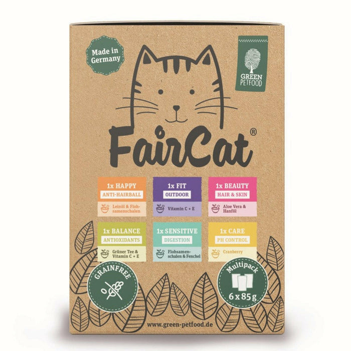 Green Petfood, Katze, Fair Cat Multi Pack 6x85g